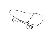 简单的滑板简笔画图片 滑板怎么画
