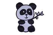 熊猫吃竹子的简笔画教学 熊猫的简笔画画法