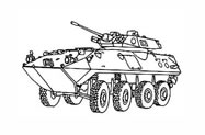 坦克的简笔画图片 装甲战车的儿童画作品