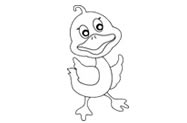 毛茸茸的小鸭子简笔画 小鸭子的画法