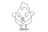“咯咯哒”的鸡的简笔画教案 鸡的简单画法
