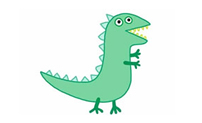 绿色卡通恐龙图片简笔画 儿童恐龙简笔画步骤