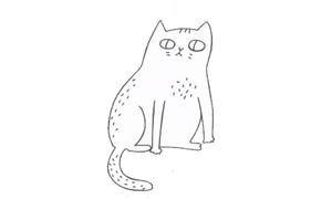 猫的简笔画 各种动作的猫咪简笔画大全