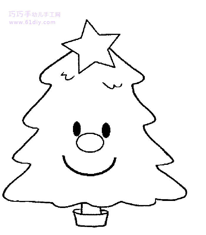 幼儿涂鸦―圣诞树简笔画