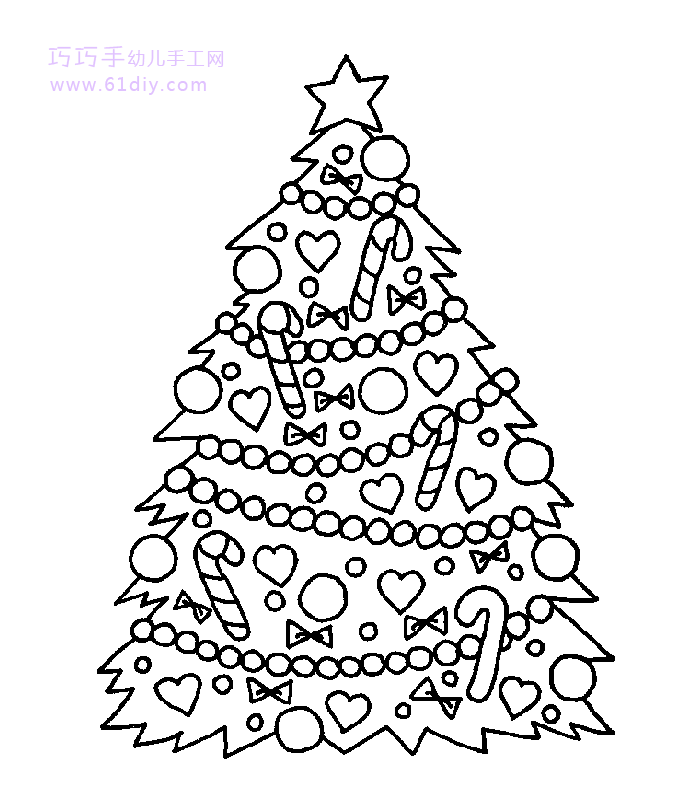 幼儿涂鸦―圣诞树简笔画