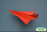 红色的F102战斗机的折纸详细步骤