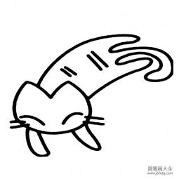超可爱小动物简笔画，小猫简笔画图片大全 卡通小猫简笔画