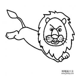 动物简笔画素材，狮子简笔画（一）
