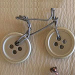 用纽扣做一辆自行车，DIY纽扣自行车
