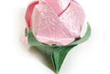 手工折纸花发卡，至尊玫瑰花萼折纸