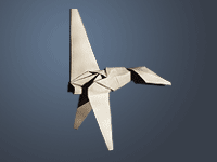 折纸帅气的宇宙飞船，手工折纸宇宙飞船