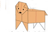 折立体小狗的折纸方法图解