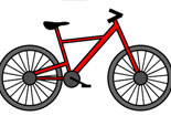 彩色简笔画图片大全-好看的自行车_风景简笔画