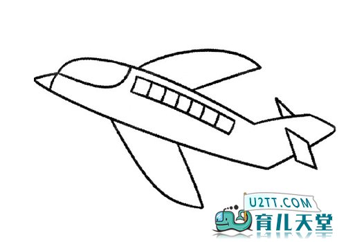 飞机客机的简笔画,飞行的飞机简笔画_交通工具
